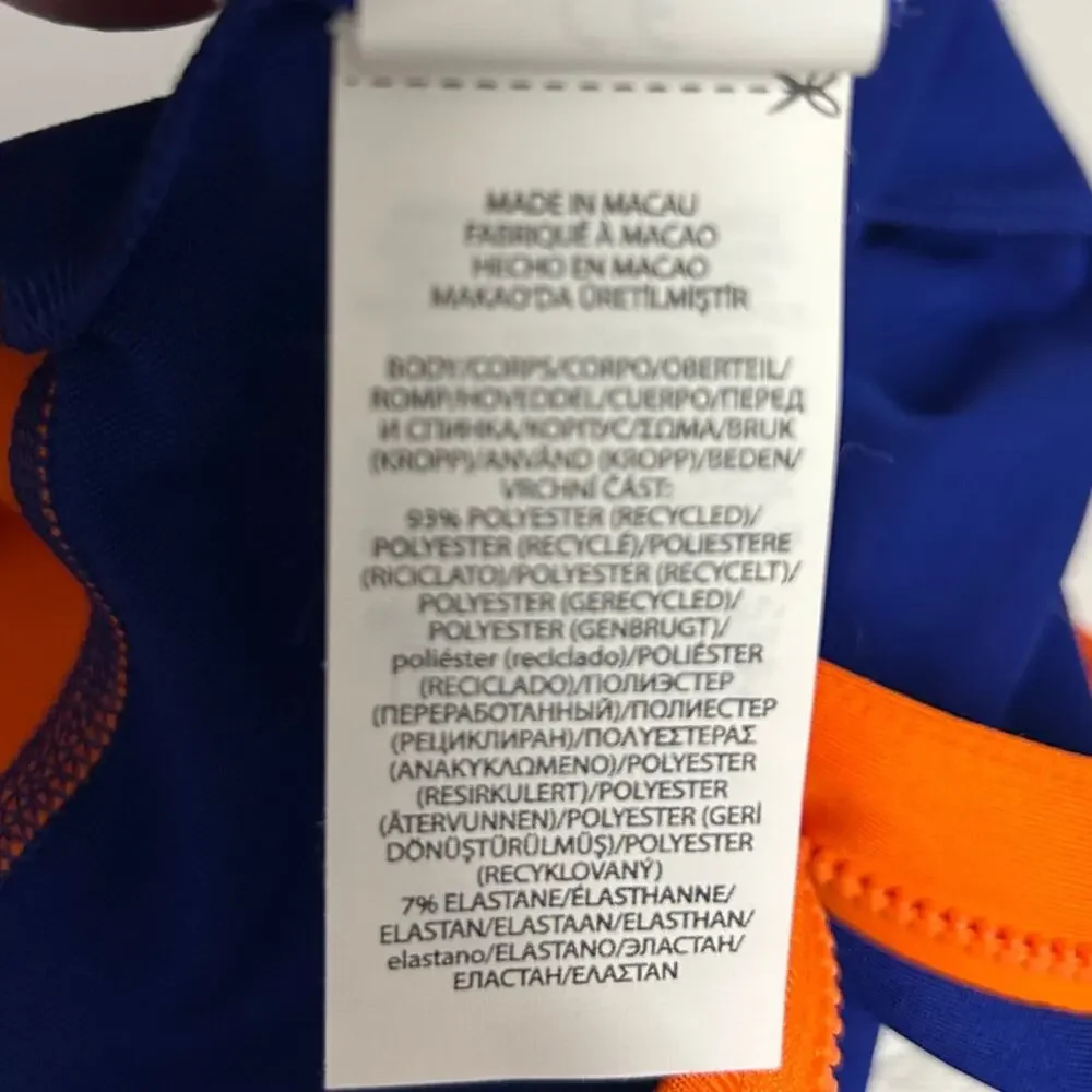 Ralph Lauren Kids blue & Orange Polo Bear Rashguard shortall 3-6 months
